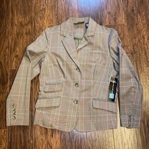 NWT Vintage Relativity Loden Plaid Blazer Jacket